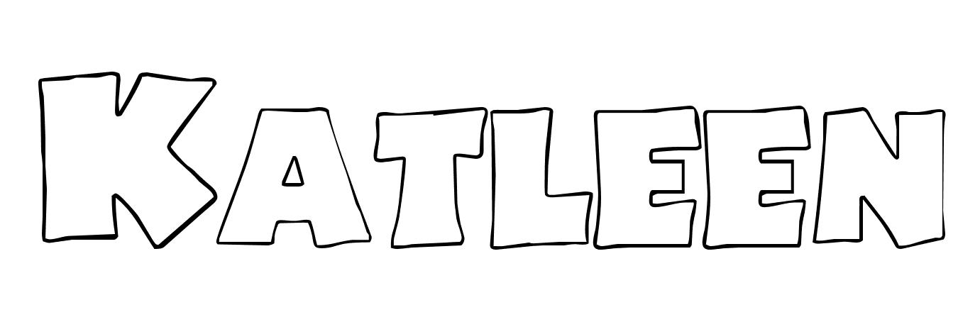 Coloriage Katleen - Prénom à imprimer