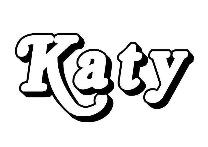 Coloriage Katy - Prénom à imprimer