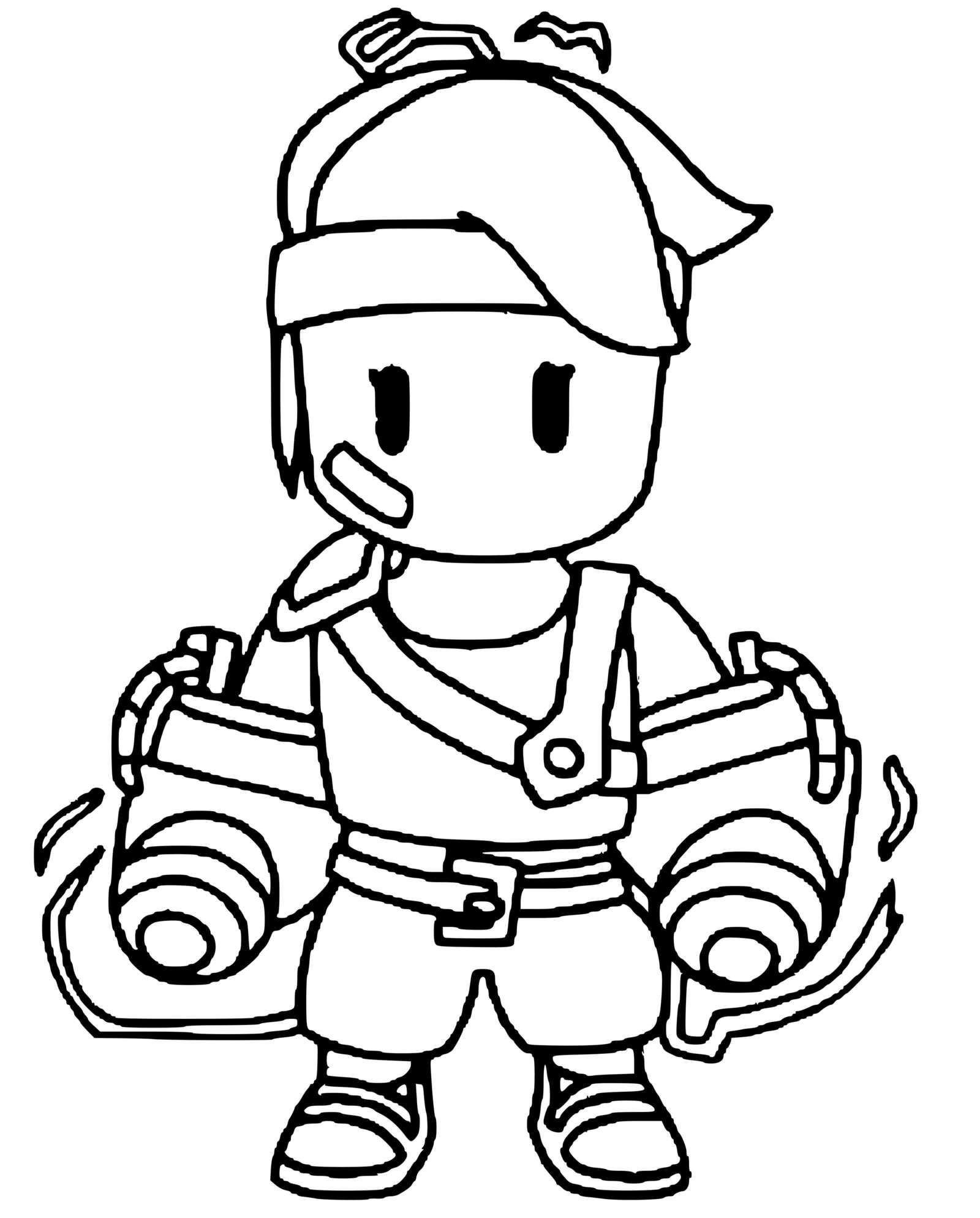 Coloriage Kayo Rayo Stumble Guys - Stumble guys à imprimer