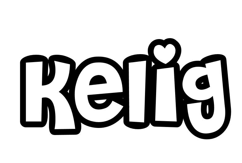 Coloriage Kelig - Prénom à imprimer