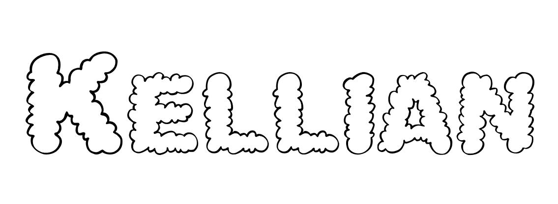 Coloriage Kellian - Prénom à imprimer
