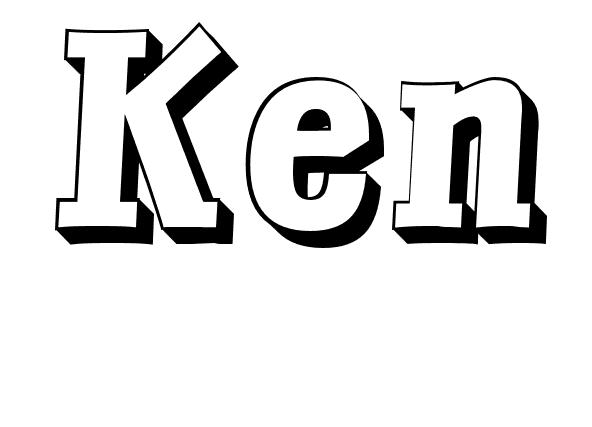 Coloriage Ken - Prénom à imprimer