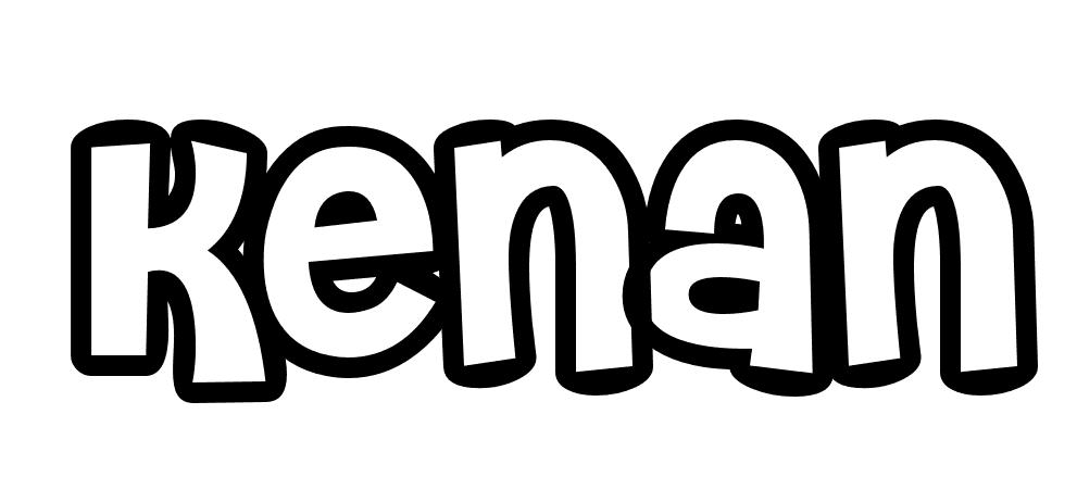 Coloriage Kenan - Prénom à imprimer