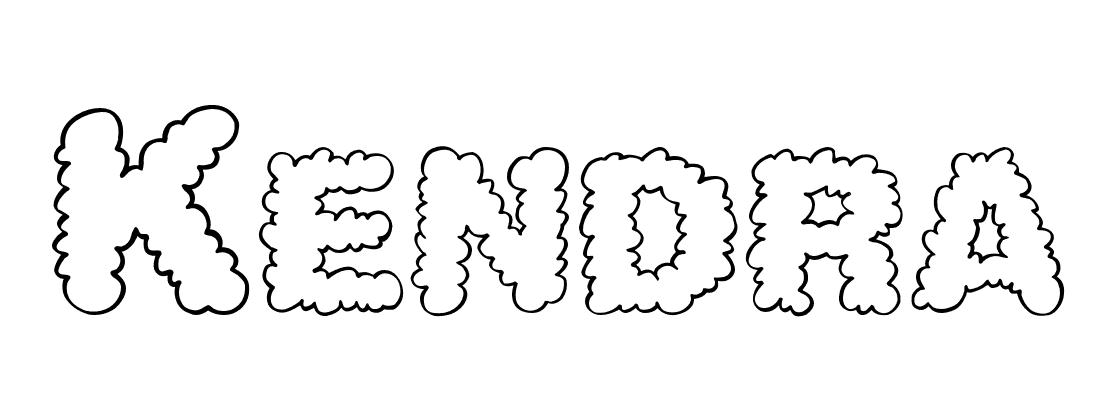 Coloriage Kendra - Prénom à imprimer