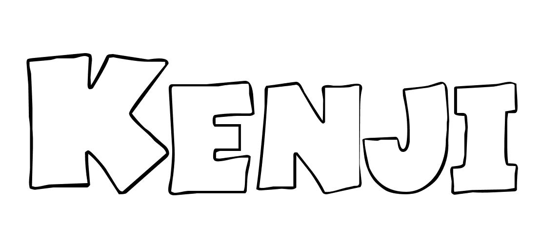 Coloriage Kenji - Prénom à imprimer