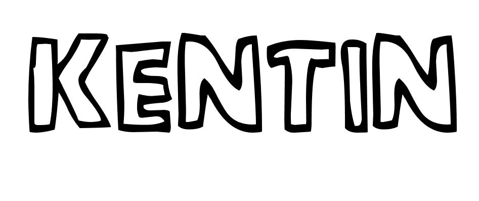 Coloriage Kentin - Prénom à imprimer