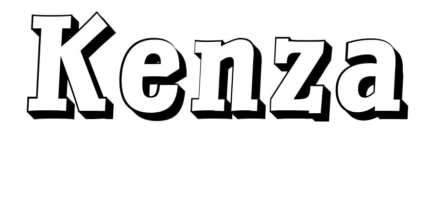 Coloriage Kenza - Prénom à imprimer