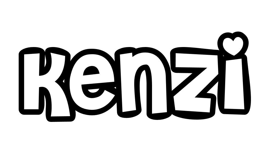 Coloriage Kenzi - Prénom à imprimer