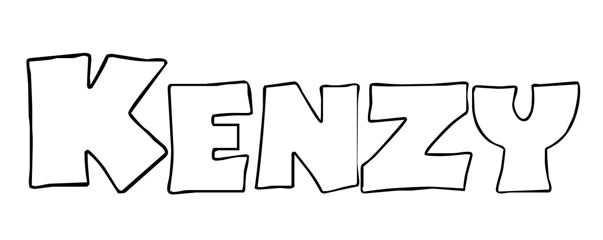 Coloriage Kenzy - Prénom à imprimer