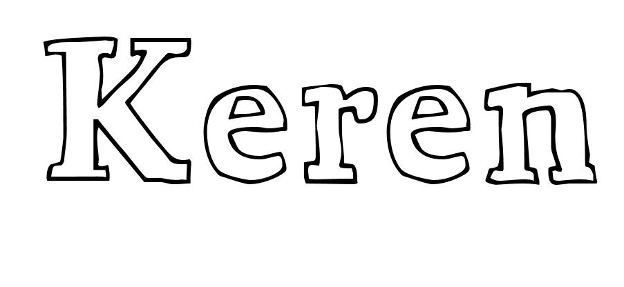 Coloriage Keren - Prénom à imprimer