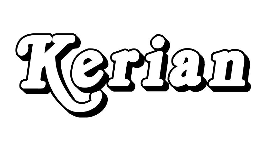 Coloriage Kerian - Prénom à imprimer