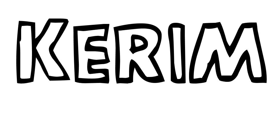 Coloriage Kerim - Prénom à imprimer