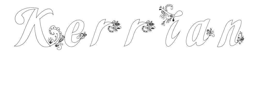 Coloriage Kerrian - Prénom à imprimer