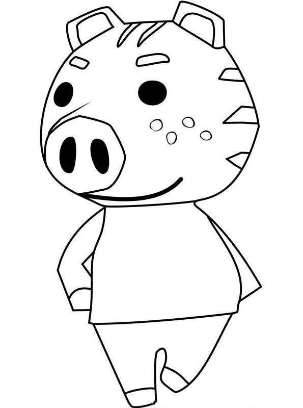 Coloriage Kevin - Animal crossing à imprimer
