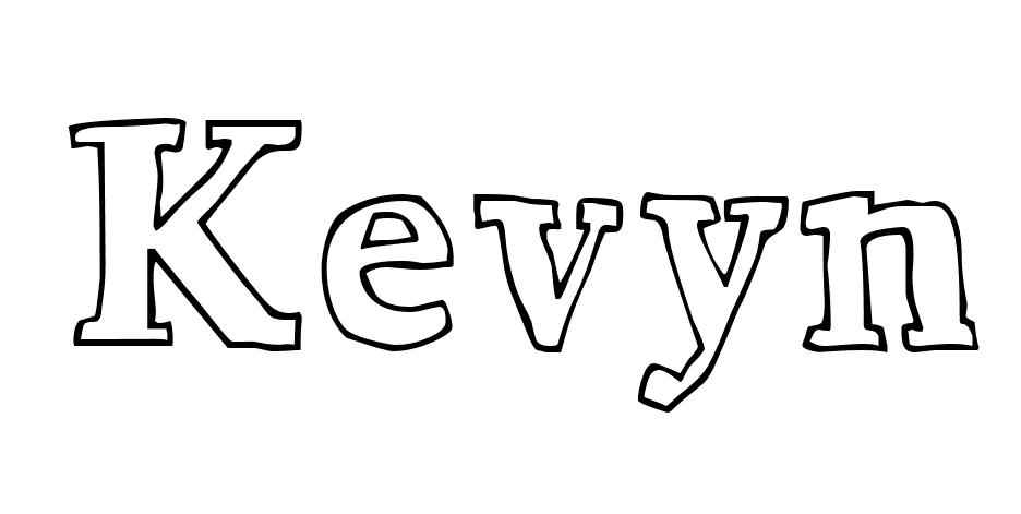 Coloriage Kevyn - Prénom à imprimer