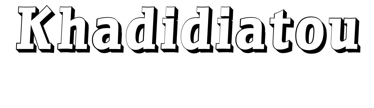 Coloriage Khadidiatou - Prénom à imprimer