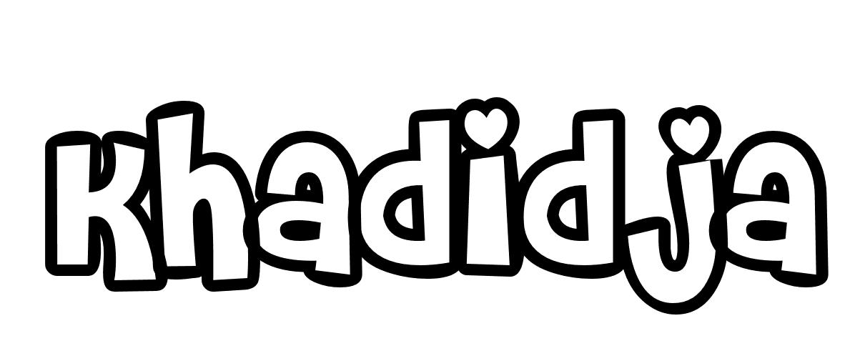 Coloriage Khadidja - Prénom à imprimer