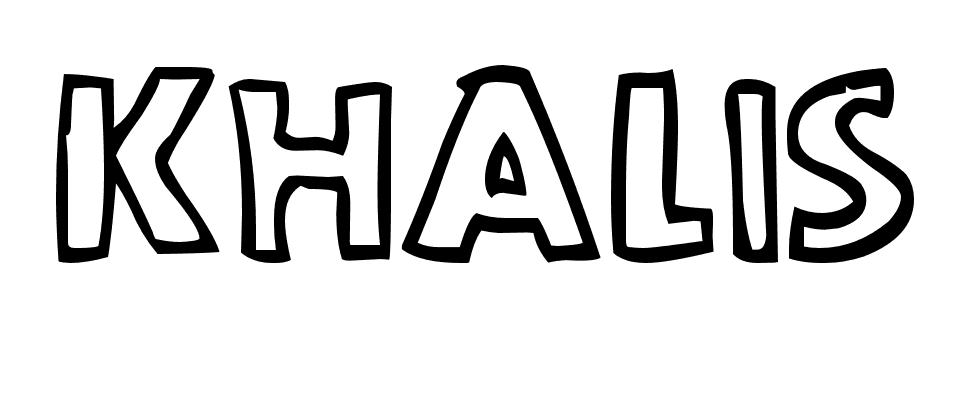 Coloriage Khalis - Prénom à imprimer