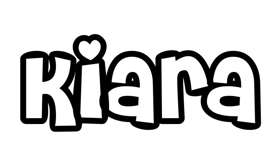 Coloriage Kiara - Prénom à imprimer