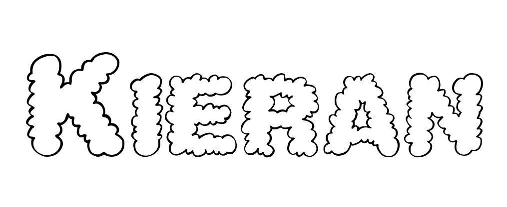 Coloriage Kieran - Prénom à imprimer