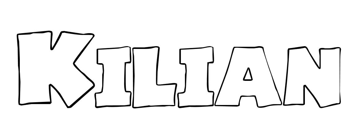 Coloriage Kilian - Prénom à imprimer