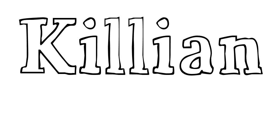 Coloriage Killian - Prénom à imprimer