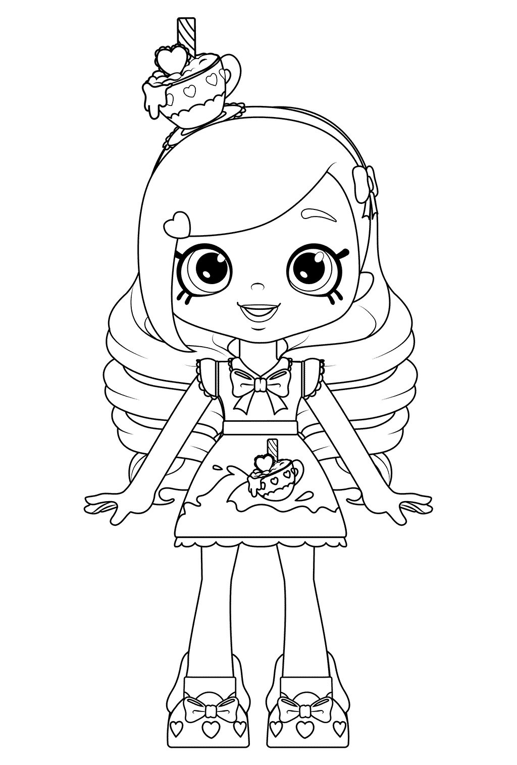 Coloriage Kirstea Shoppies Doll - Shoppies dolls à imprimer