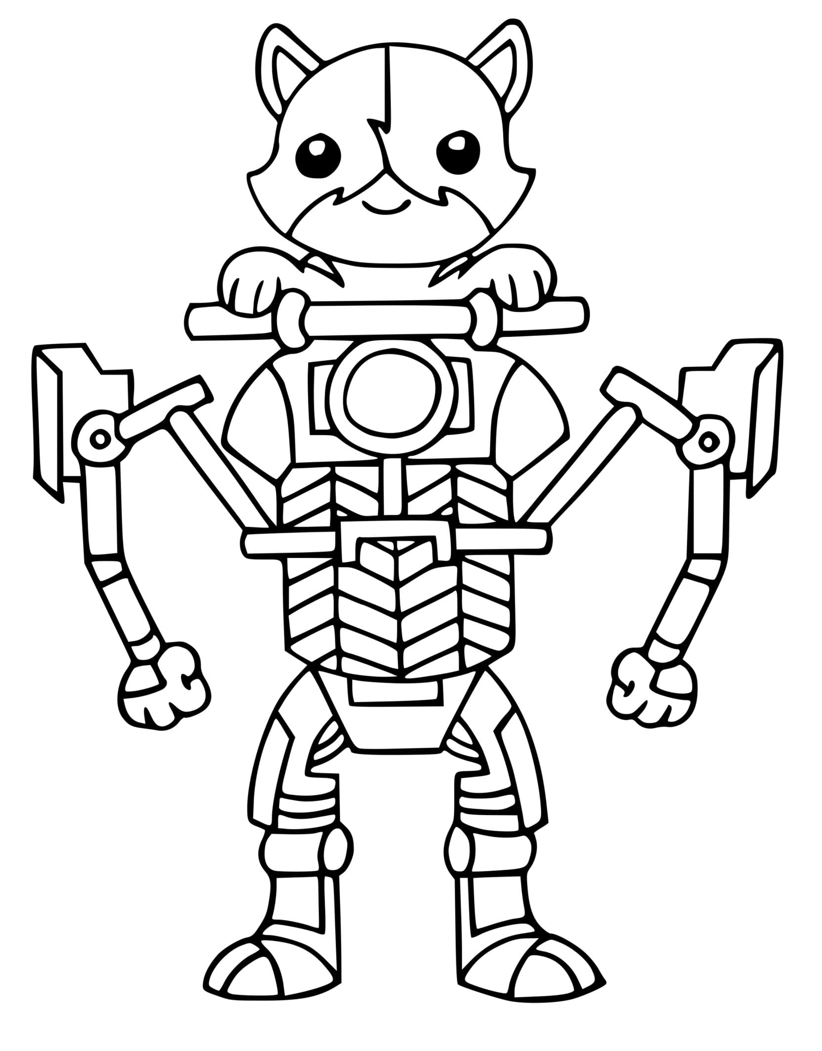 Coloriage Kit Cat Fortnite - Fortnite à imprimer
