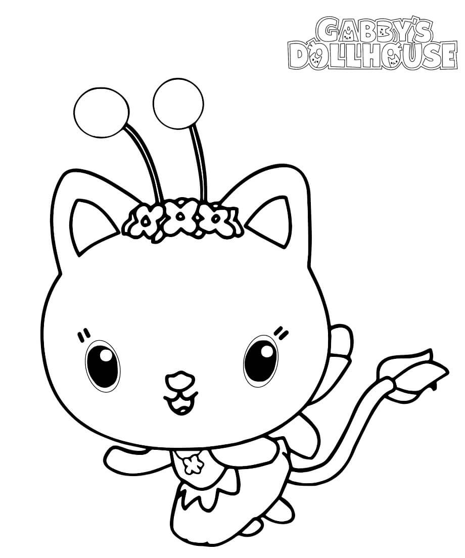 Coloriage Kitty Fairy Fée Chat Avec Des Pouvoirs Magiques Gabby Chat - Gabby chat à imprimer