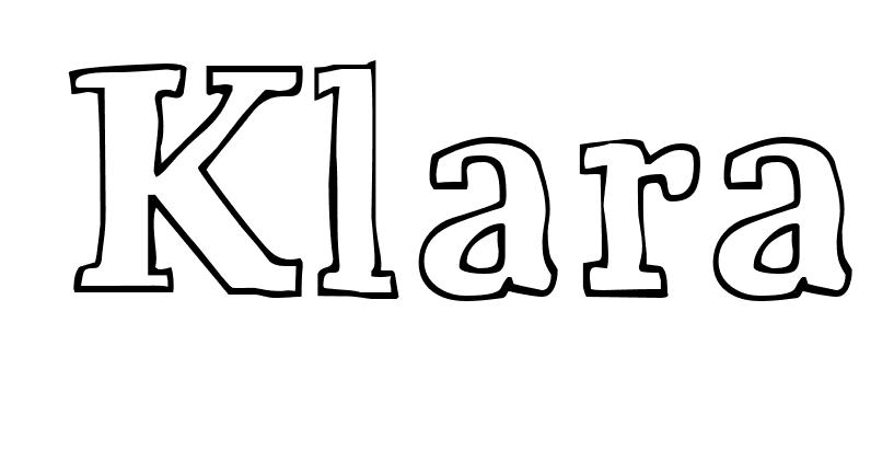 Coloriage Klara - Prénom à imprimer