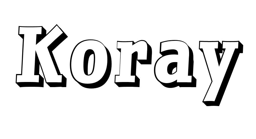 Coloriage Koray - Prénom à imprimer