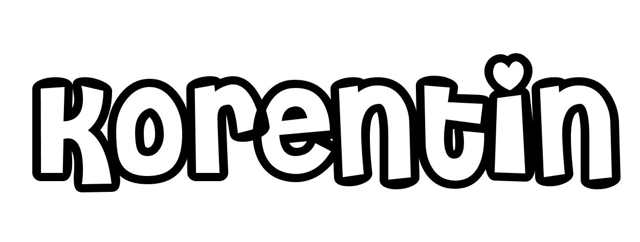 Coloriage Korentin - Prénom à imprimer