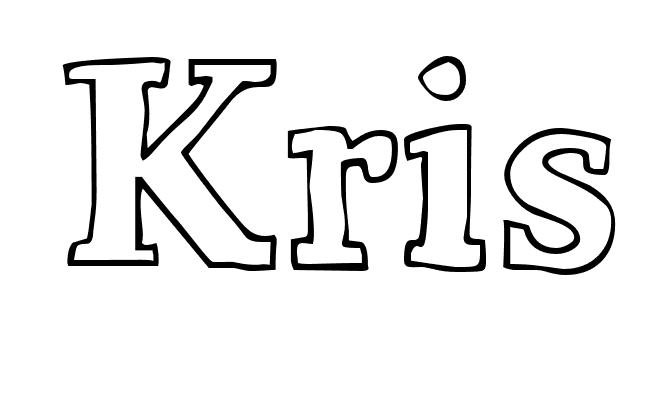 Coloriage Kris - Prénom à imprimer