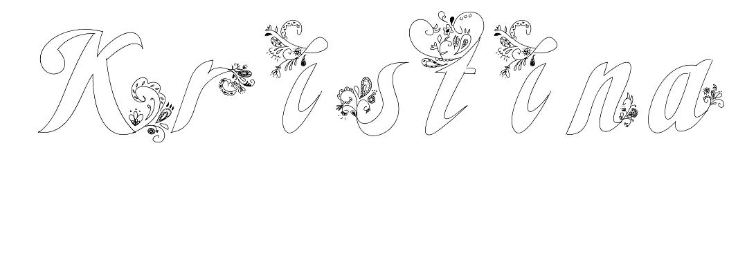 Coloriage Kristina - Prénom à imprimer