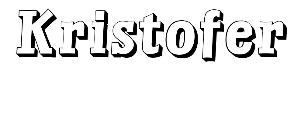 Coloriage Kristofer - Prénom à imprimer