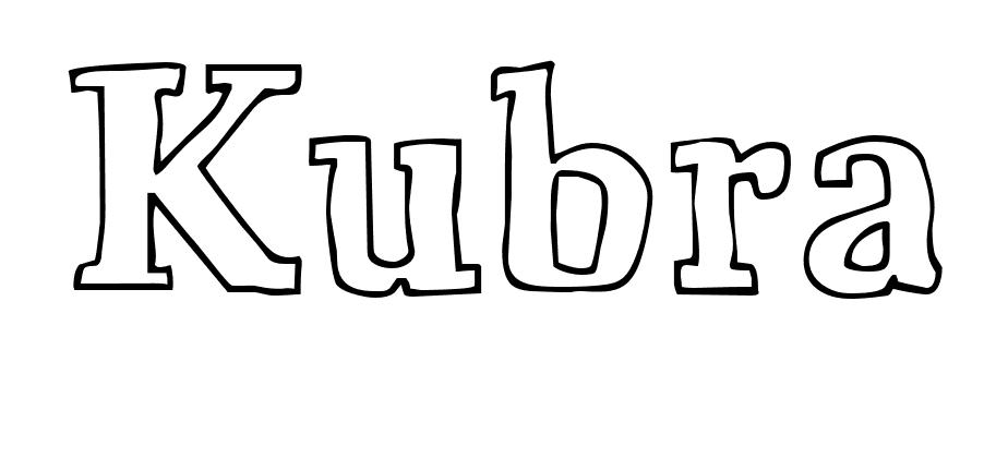 Coloriage Kubra - Prénom à imprimer