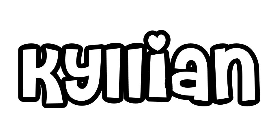 Coloriage Kyllian - Prénom à imprimer