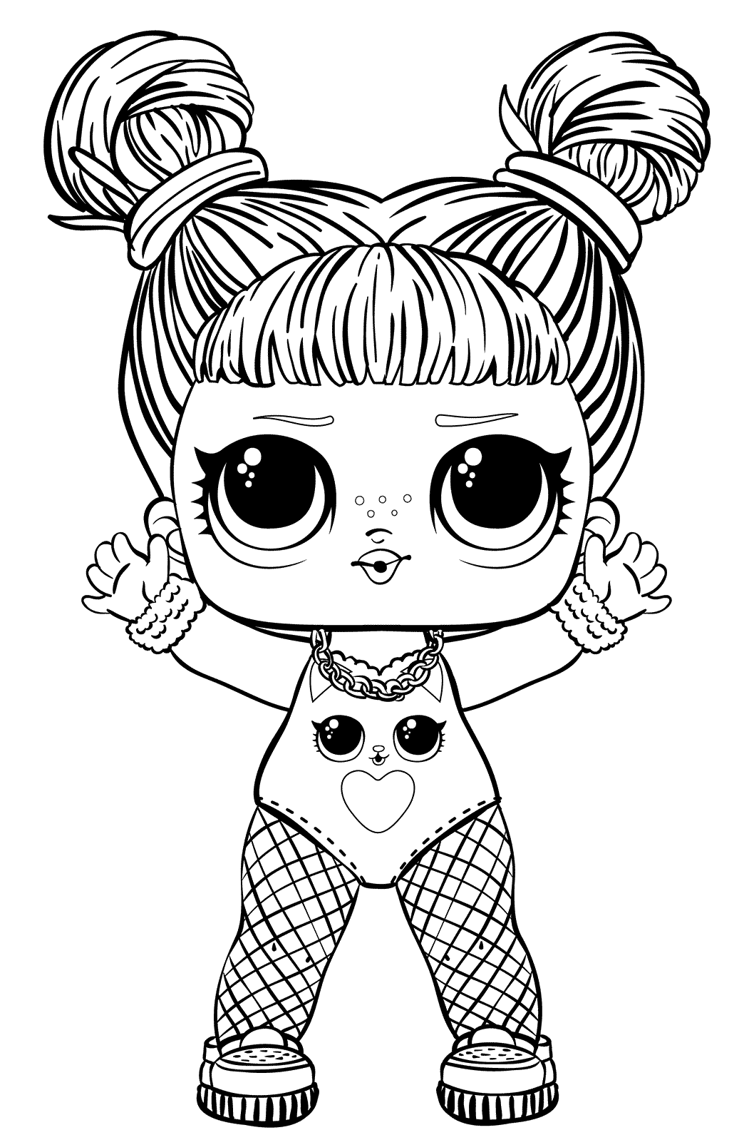 Coloriage Lol Daring Diva Print For Free - Poupée LOL Surprise Hair Goals à imprimer