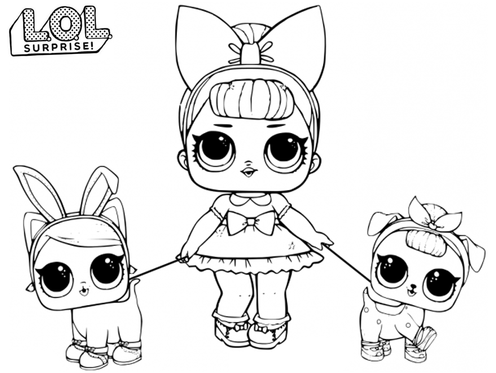 Coloriage Lol Doll Fancy Baby - Poupée LOL Surprise Hair Goals à imprimer