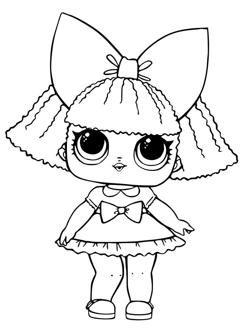 Coloriage Lol Doll Printable - Poupée LOL Surprise Hair Goals à imprimer