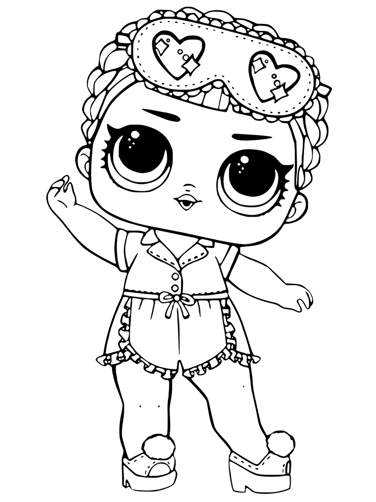Coloriage Lol Dolls - Poupée LOL Surprise Hair Goals à imprimer