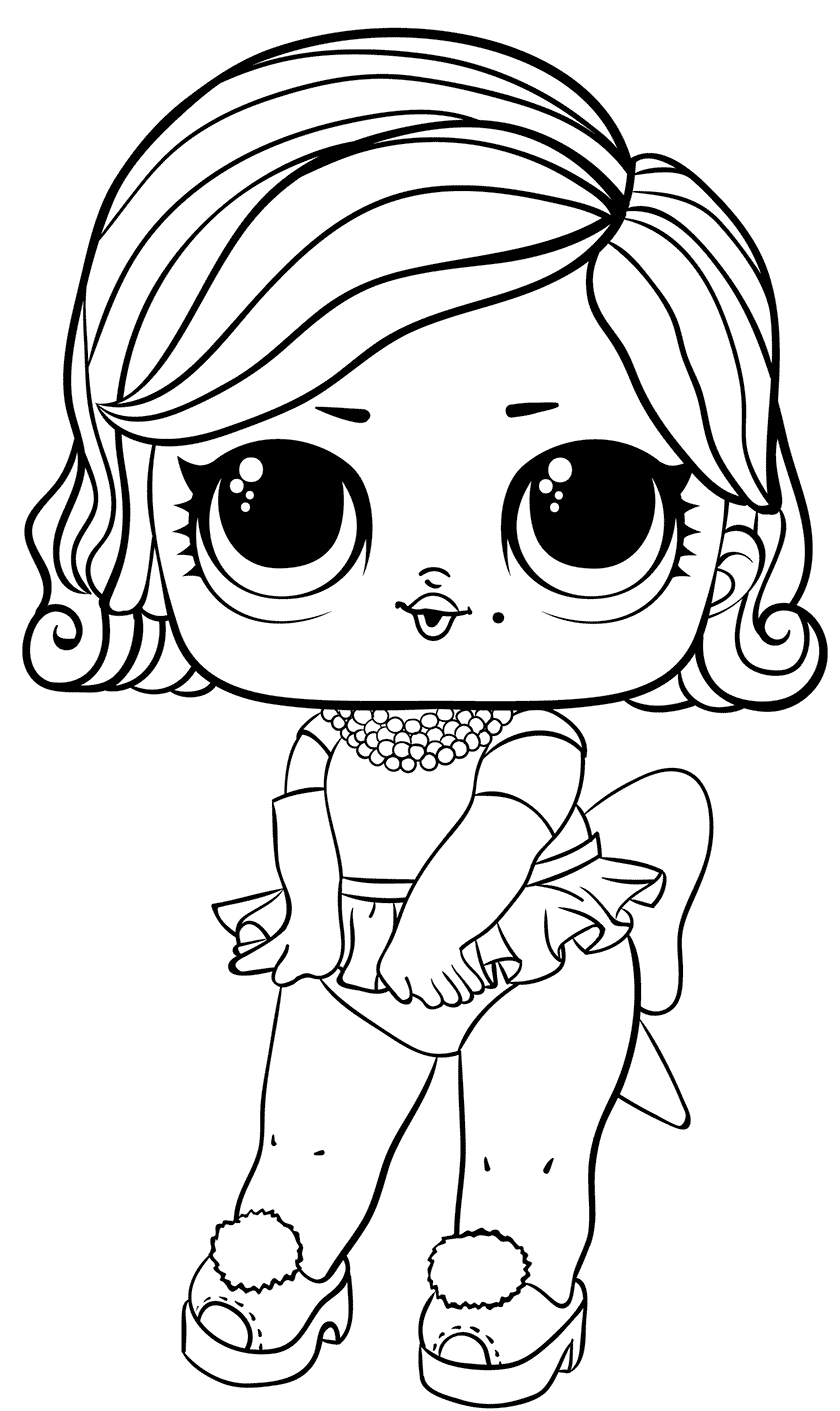Coloriage Lol Hairgoals Glamour Queen - Poupée LOL Surprise Hair Goals à imprimer