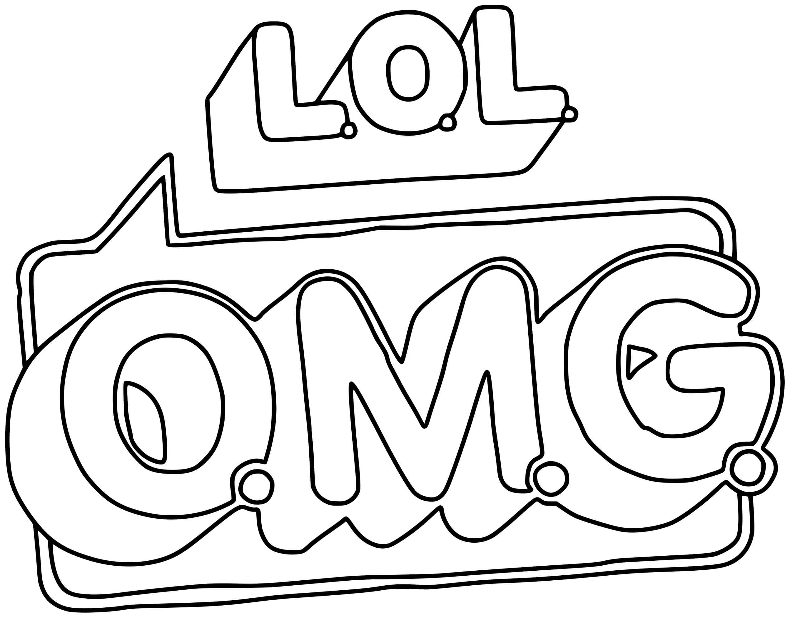 Coloriage Lol Omg Logo - Poupée LOL Surprise Hair Goals à imprimer