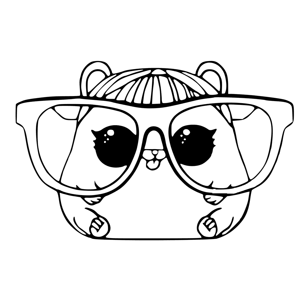 Coloriage Lol Pet Page Cherry Hamster - Poupée LOL Surprise Hair Goals à imprimer