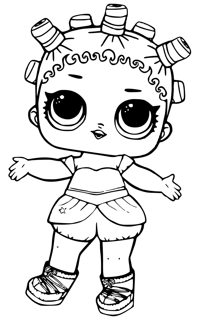 Coloriage Lol Surprise Doll Glitter Cosmic Queen - Poupée LOL Surprise Hair Goals à imprimer