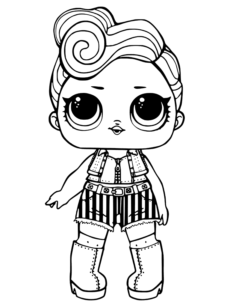 Coloriage Lol Surprise Dolls - Poupée LOL Surprise Hair Goals à imprimer