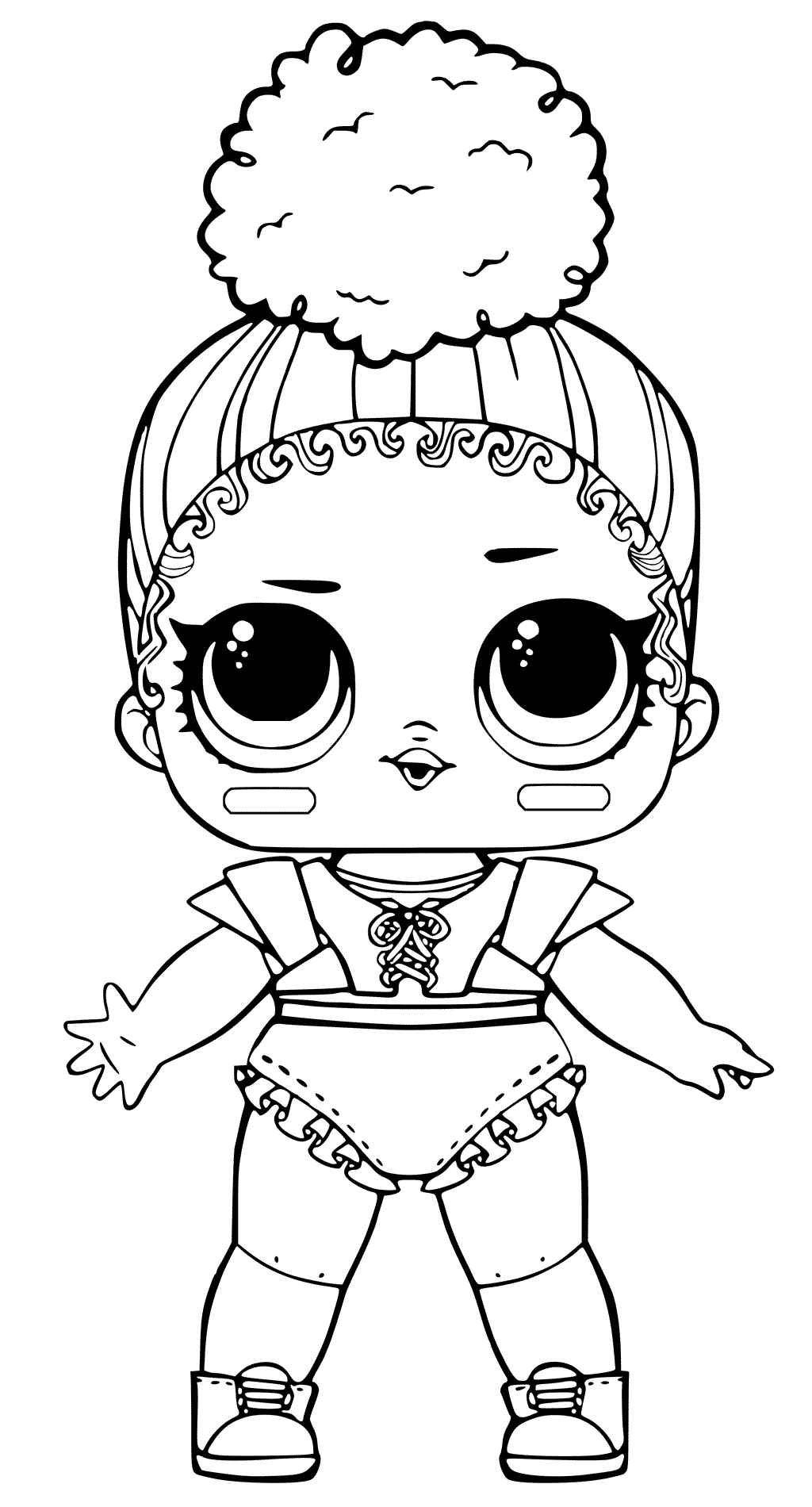 Coloriage Lol Surprise Pages Touchdown - Poupée LOL Surprise Hair Goals à imprimer