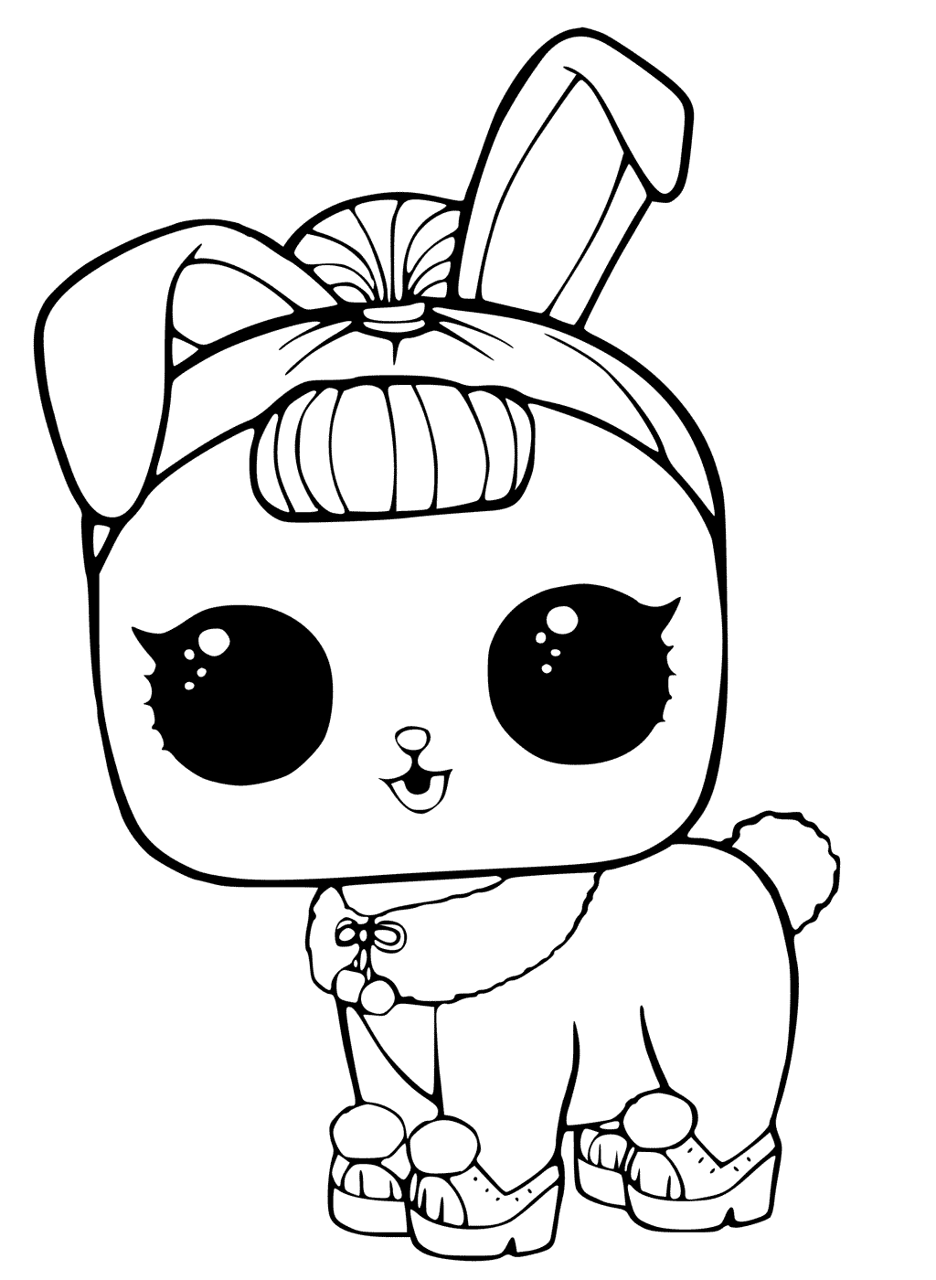 Coloriage Lol Surprise Pets Page Crystal Bunny - Poupée LOL Surprise Hair Goals à imprimer
