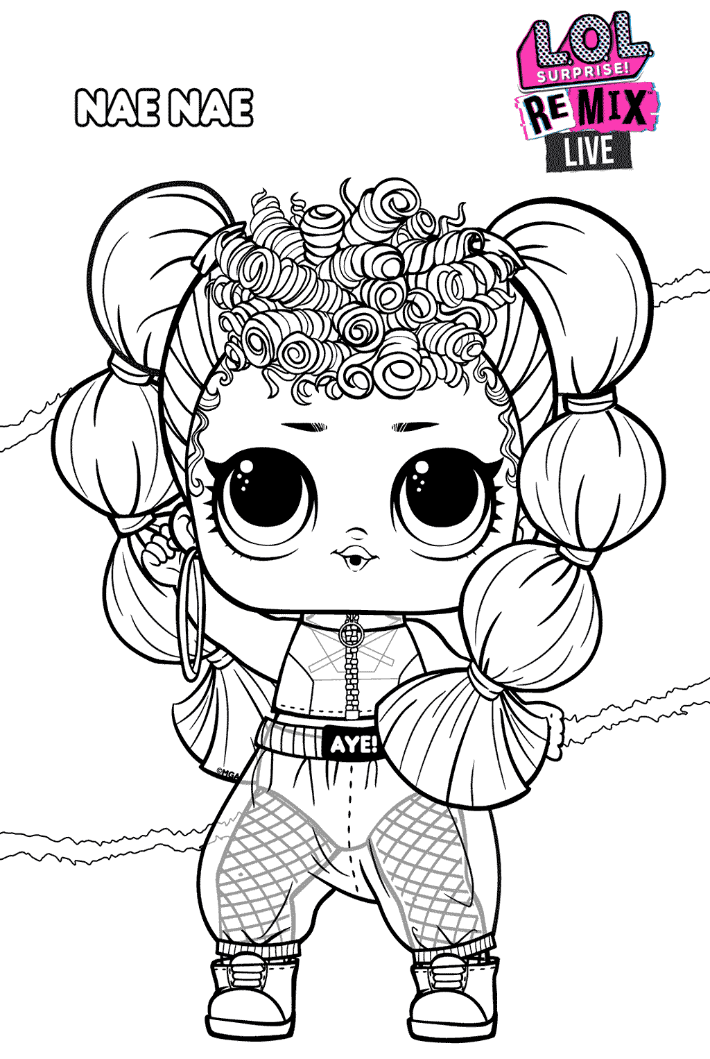 Coloriage Lol Surprise Remix Live - Poupée LOL Surprise Remix à imprimer