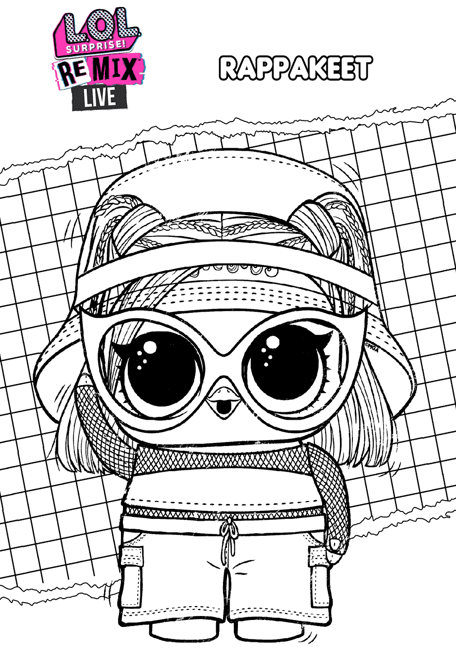 Coloriage Lol Surprise Remix Pets - Poupée LOL Surprise Remix à imprimer